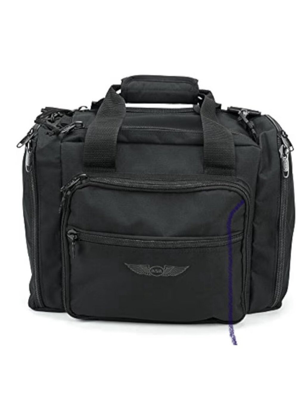 ASA AirClassics Flight Bag - ASA-BAG-FLT Black Pilot Duffle Bag Pockets Organize